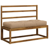 Vidaxl pallet zitkussen vianen 100% polyester zand 120 x 40 x 12 cm