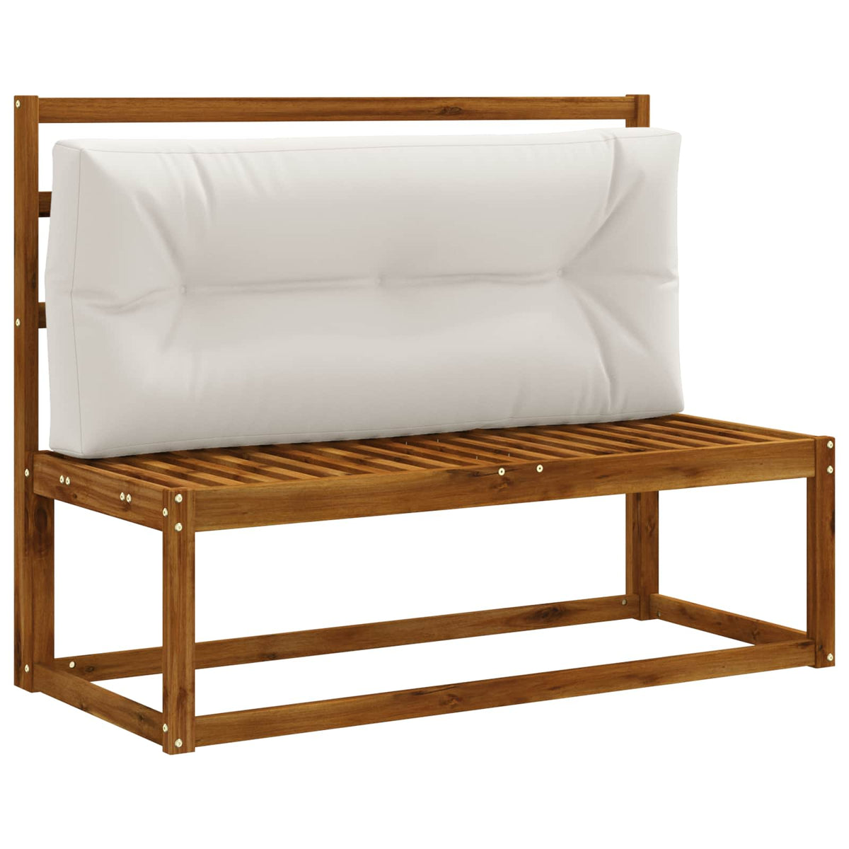 Vidaxl pallet rugkussen vianen 100% polyester wit 120 x 40 x 12 cm