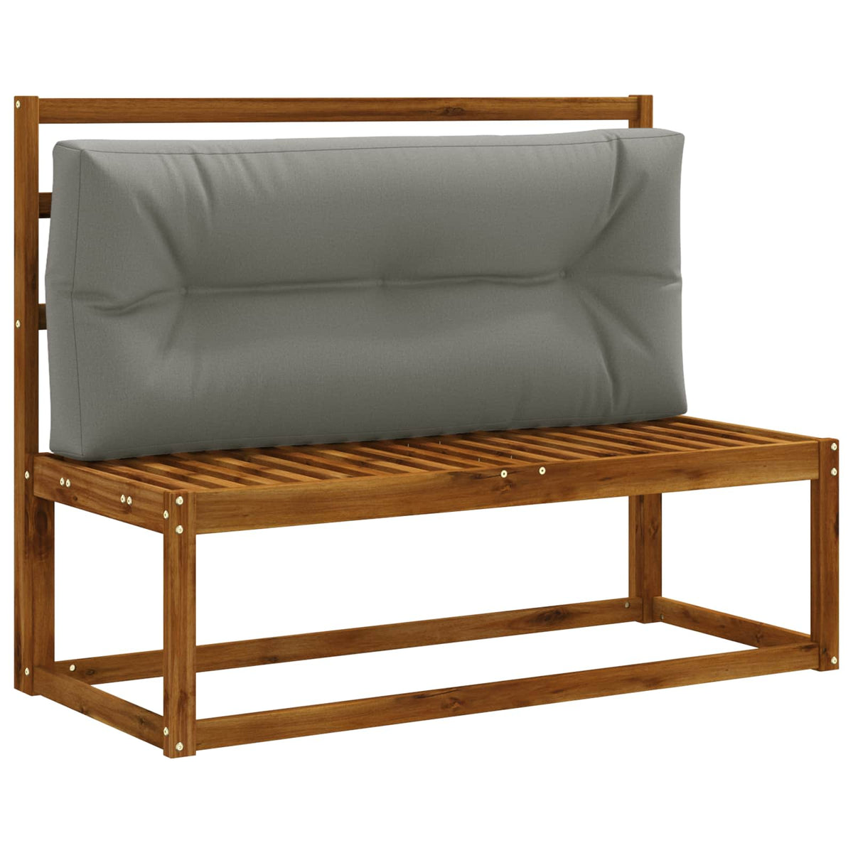 Vidaxl pallet rugkussen vianen 100% polyester grijs 120 x 40 x 12 cm