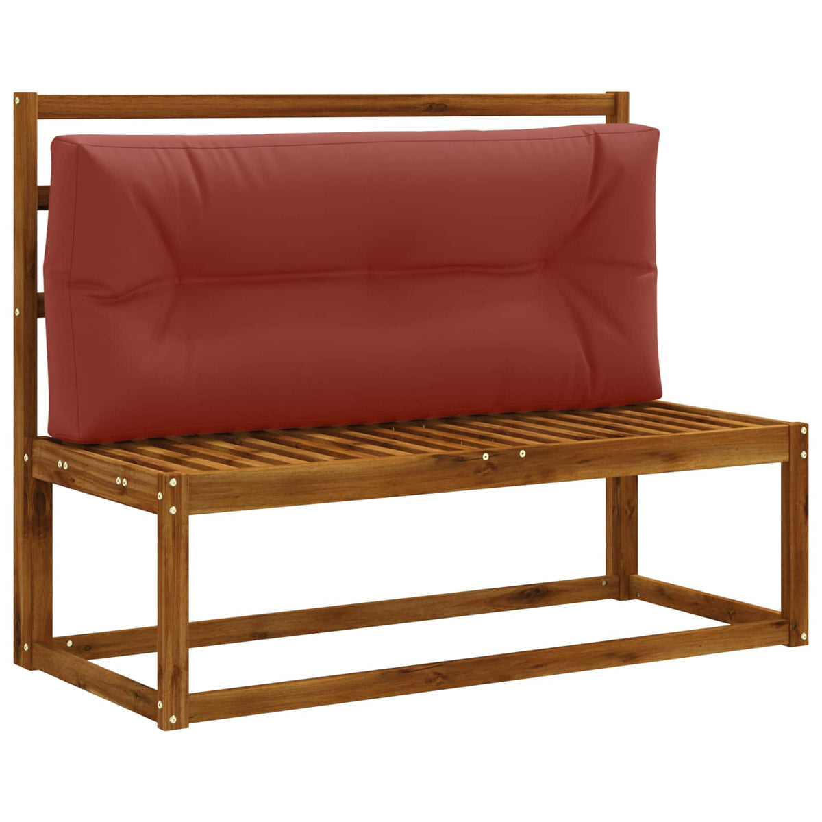 Vidaxl pallet rugkussen vianen 100% polyester rood 120 x 50 x 12 cm