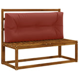 Vidaxl pallet rugkussen vianen 100% polyester rood 120 x 50 x 12 cm