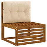 Vidaxl pallet rugkussen vianen 100% polyester crèmekleurig