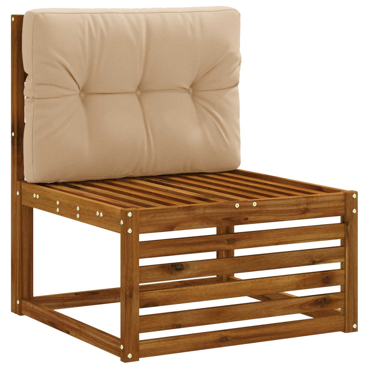 Vidaxl pallet rugkussen vianen 100% polyester zand 70 x 60 x 12 cm
