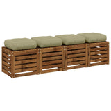 Vidaxl 4-piece zitkussens vianen 4 pcs 100% polyester lichtgroen