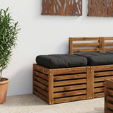 Vidaxl 1-piece zitkussen vianen 100% polyester zwart 40 x 40 x 12 cm