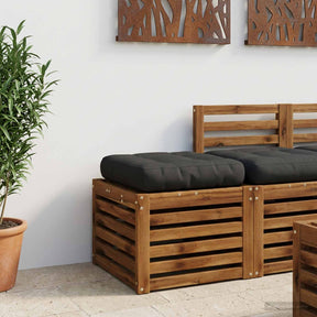 Vidaxl 1-piece zitkussen vianen 100% polyester zwart 40 x 40 x 12 cm