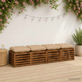 Vidaxl zitkussens vianen 4 st 100% polyester zand 60 x 60 x 12 cm