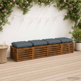 Vidaxl zitkussens vianen 4 st 100% polyester blauw 50 x 50 x 12 cm