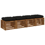 Vidaxl zitkussens vianen 4 st 100% polyester zwart 40 x 40 x 12 cm