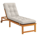 Vidaxl ligstoel kussen vianen 100% polyester wit 200 x 55 x 8 cm