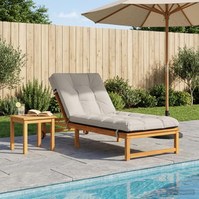 Vidaxl ligstoel kussen vianen 100% polyester wit 200 x 70 x 8 cm