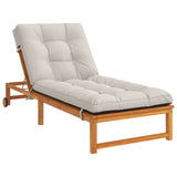 Vidaxl ligstoel kussen vianen 100% polyester wit 200 x 90 x 8 cm