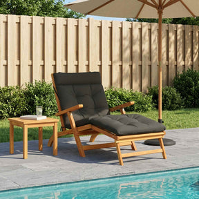 Vidaxl ligstoel kussen vianen 100% polyester antraciet 200 x 70 x 8 cm