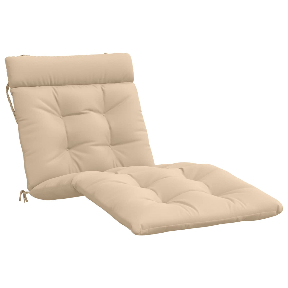 Vidaxl ligstoel kussen vianen 100% polyester crèmekleurig