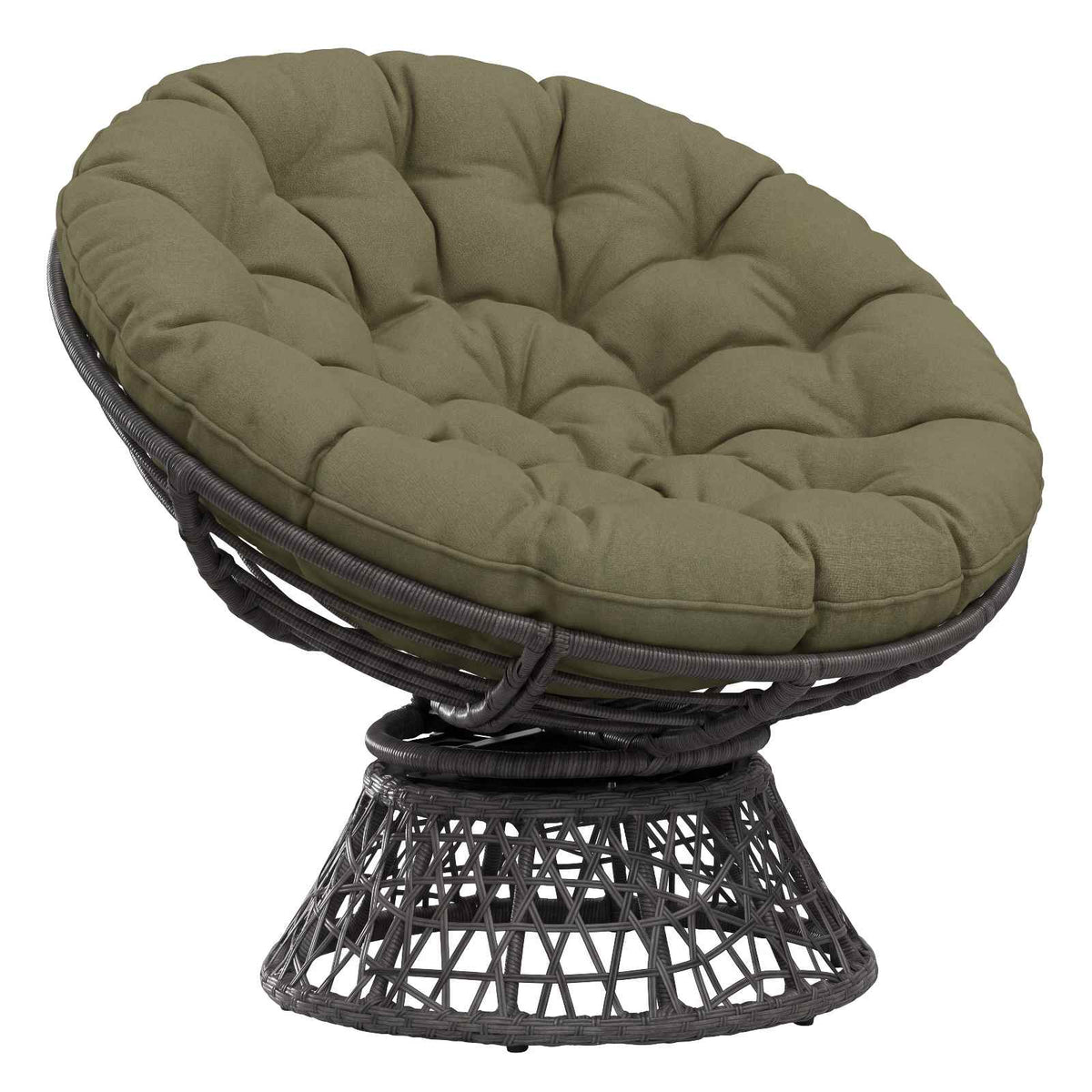 Vidaxl papasan stoel kussen vianen 100% polyester olijfgroen