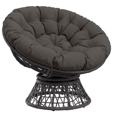 Vidaxl papasan stoel kussen vianen 100% polyester antraciet