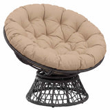 Vidaxl papasan stoel kussen vianen 100% polyester zand ø 100 x 12 cm