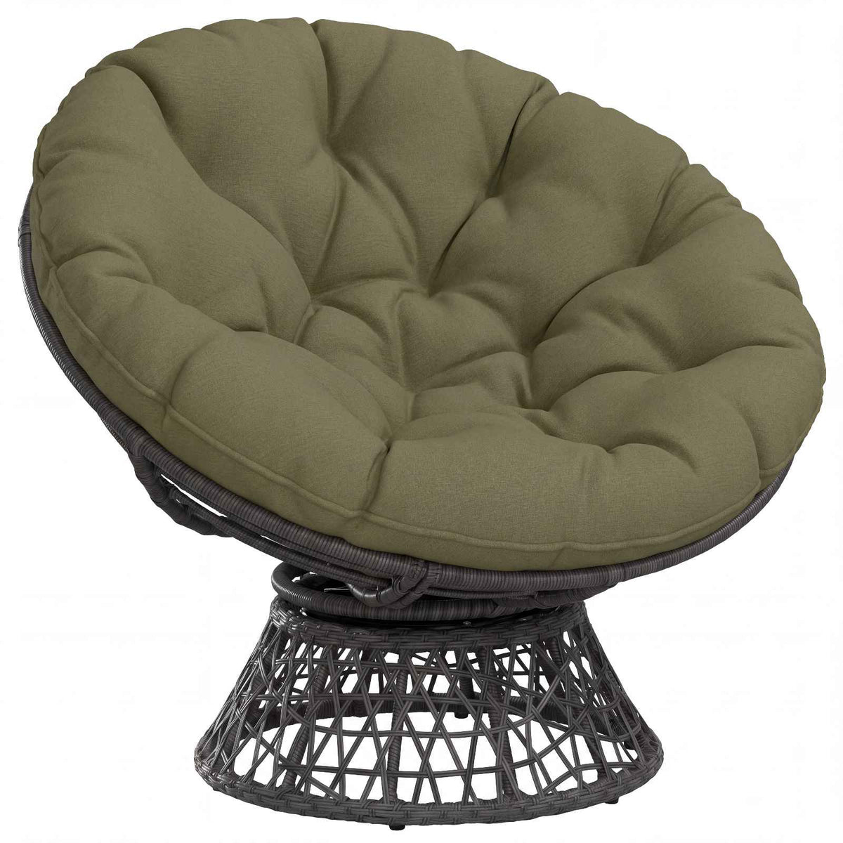 Vidaxl hangstoel kussen vianen 100% polyester olijfgroen ø 80 x 12 cm