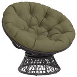 Vidaxl hangstoel kussen vianen 100% polyester olijfgroen ø 80 x 12 cm