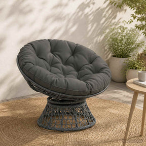 Vidaxl hangstoel kussen vianen 100% polyester grijs ø 80 x 12 cm