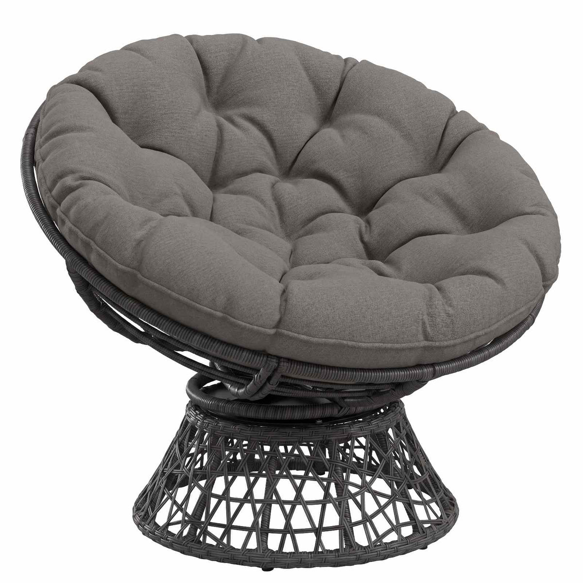 Vidaxl hangstoel kussen vianen 100% polyester grijs ø 80 x 12 cm