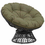 Vidaxl hangstoel kussen vianen 100% polyester olijfgroen ø 50 x 10 cm