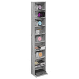 Vidaxl cd kast grijs sonoma 33 x 23,5 x 175 cm bewerkt hout