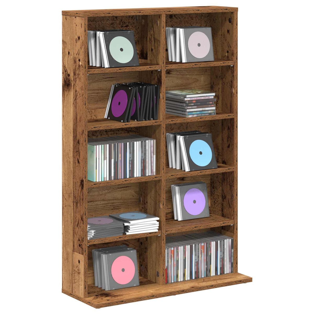 Vidaxl cd kast oud hout 65 x 23,5 x 97,5 cm bewerkt hout