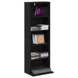 Vidaxl cd kast zwart eiken 33 x 23,5 x 97,5 cm bewerkt hout