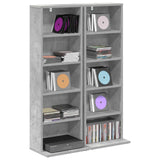 Vidaxl cd kast 2 st betongrijs 33 x 23,5 x 97,5 cm bewerkt hout
