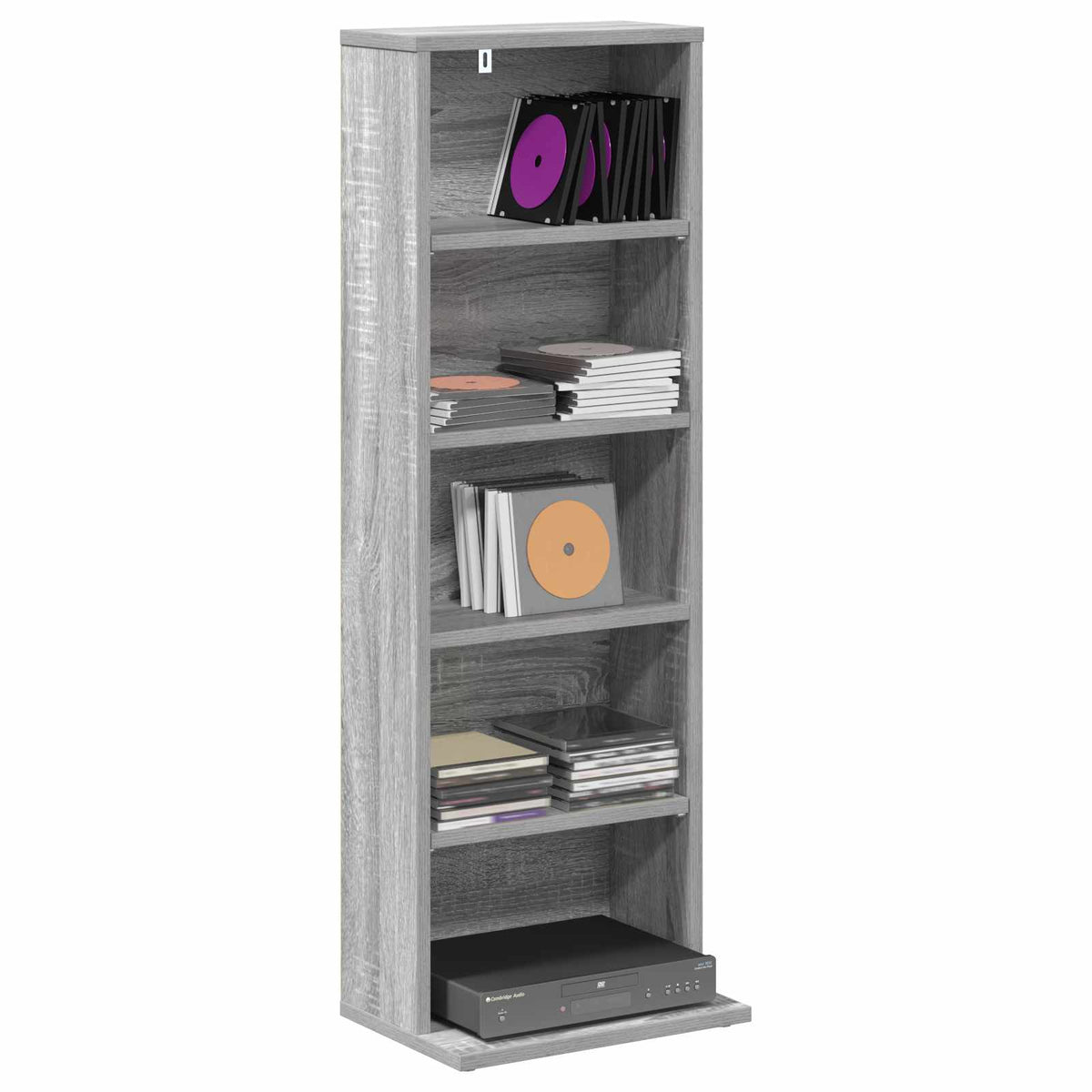 Vidaxl cd kast grijs sonoma 33 x 23,5 x 97,5 cm bewerkt hout