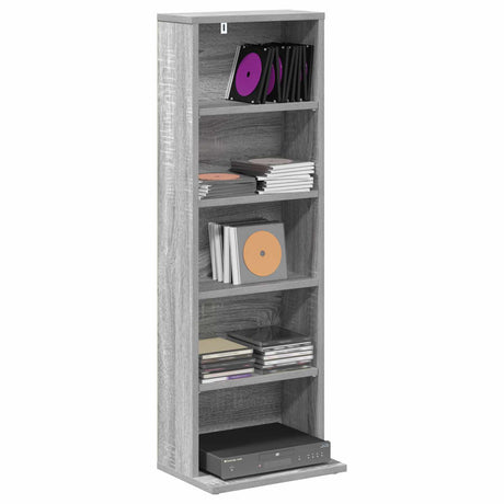 Vidaxl cd kast grijs sonoma 33 x 23,5 x 97,5 cm bewerkt hout