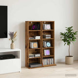 Vidaxl cd kast 2 st oud hout 33 x 23,5 x 97,5 cm bewerkt hout