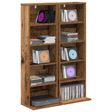 Vidaxl cd kast 2 st oud hout 33 x 23,5 x 97,5 cm bewerkt hout
