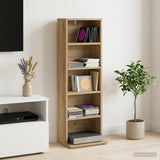 Vidaxl cd kast artisanaal eiken 33 x 23,5 x 97,5 cm bewerkt hout