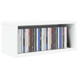 Vidaxl cd opbergrek wit 40 x 17 x 17 cm bewerkt hout