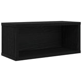 Vidaxl cd opslag rek zwart eiken 40 x 17 x 17 cm bewerkt hout