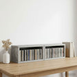 Vidaxl cd opslag rek 2 st betongrijs 40 x 17 x 17 cm bewerkt hout