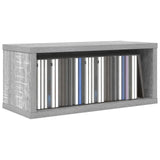 Vidaxl cd opslag rek 2 st grijs sonoma 40 x 17 x 17 cm bewerkt hout