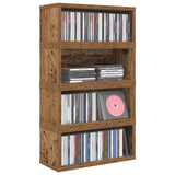 Vidaxl cd opslag rek 4 st oud hout 40 x 17 x 17 cm bewerkt hout