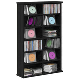Vidaxl cd kast zwart eiken 60 x 17 x 92 cm bewerkt hout