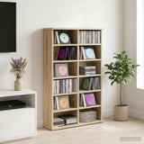 Vidaxl cd kast sonoma eiken 60 x 17 x 92 cm bewerkt hout