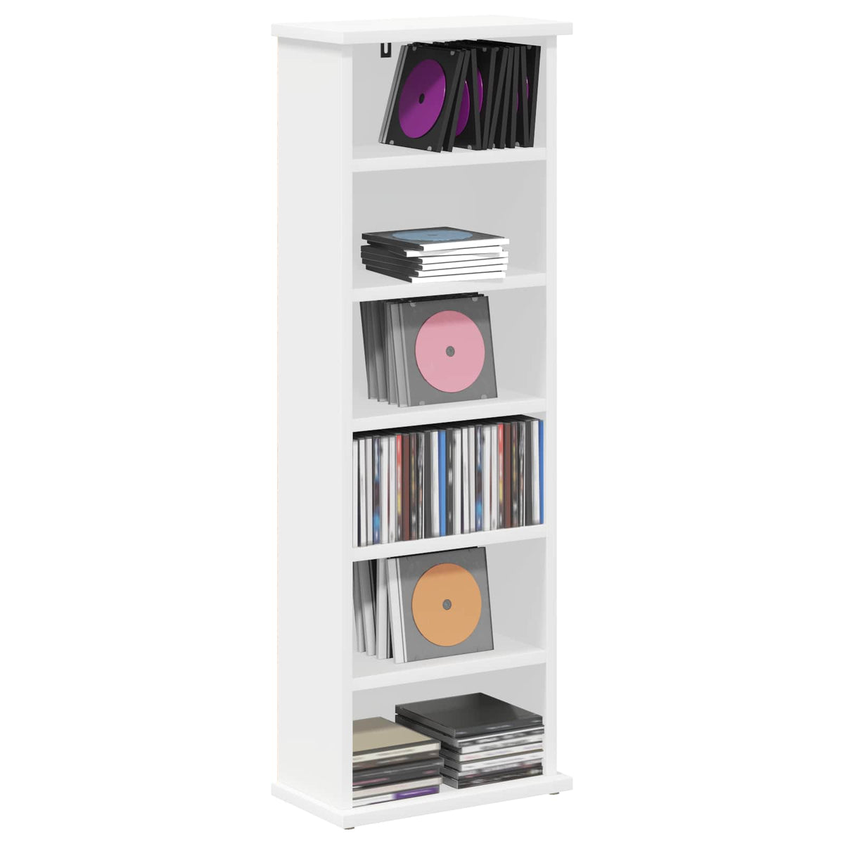 Vidaxl cd kast wit 32 x 17 x 92 cm bewerkt hout