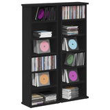Vidaxl cd kast 2 st zwart eiken 60 x 17 x 92 cm bewerkt hout