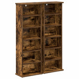 Vidaxl cd kast 2 st gerookt eiken 60 x 17 x 92 cm bewerkt hout