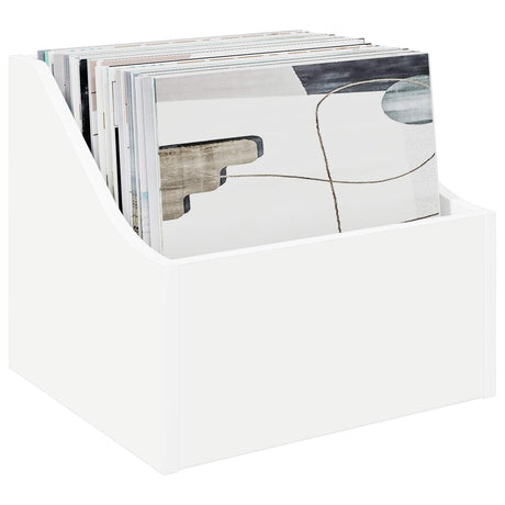 Vidaxl lp recorddoos 2 st wit 37 x 33 x 32 cm bewerkt hout
