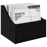 Vidaxl lp recorddoos zwart eiken 37 x 33 x 32 cm bewerkt hout