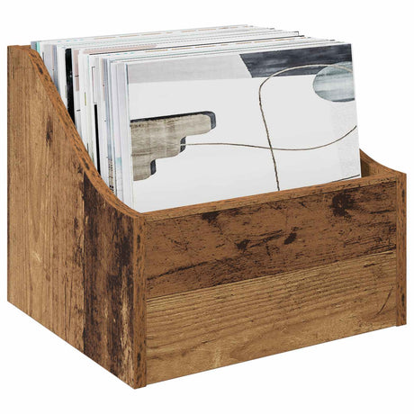 Vidaxl lp recorddoos 2 st oud hout 37 x 33 x 32 cm bewerkt hout