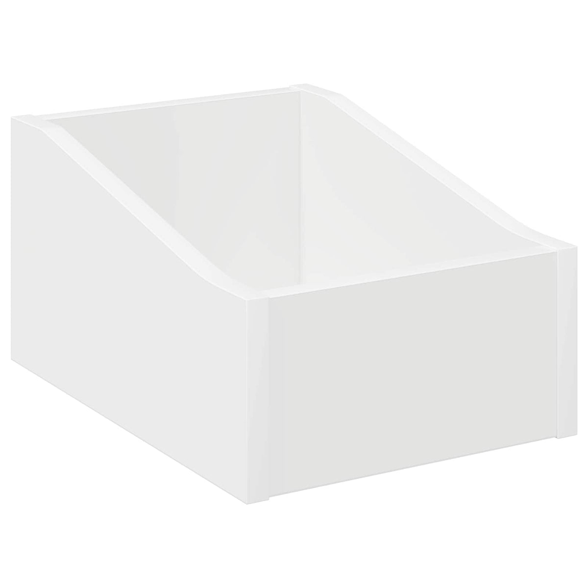 Vidaxl lp recorddoos wit 23 x 33 x 16 cm bewerkt hout