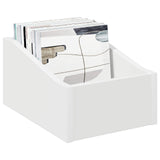 Vidaxl lp recorddoos wit 23 x 33 x 16 cm bewerkt hout